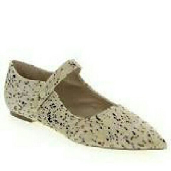Rara Avis Shoes - Rara Avis by Iris Apfel cream/tan/brown Pony/calf hair pointy Mary Janes